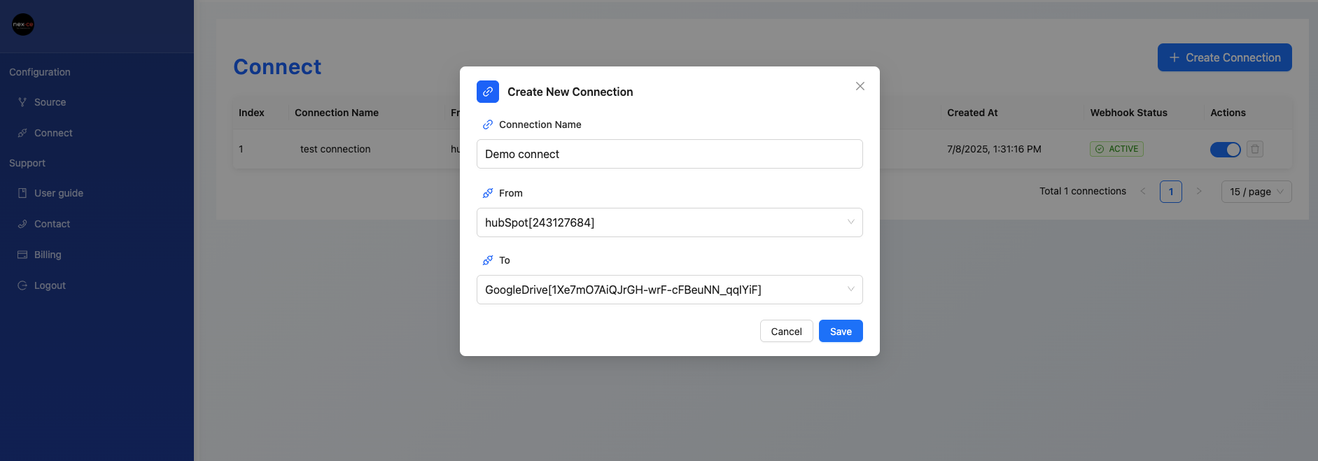 New Connection Dialog